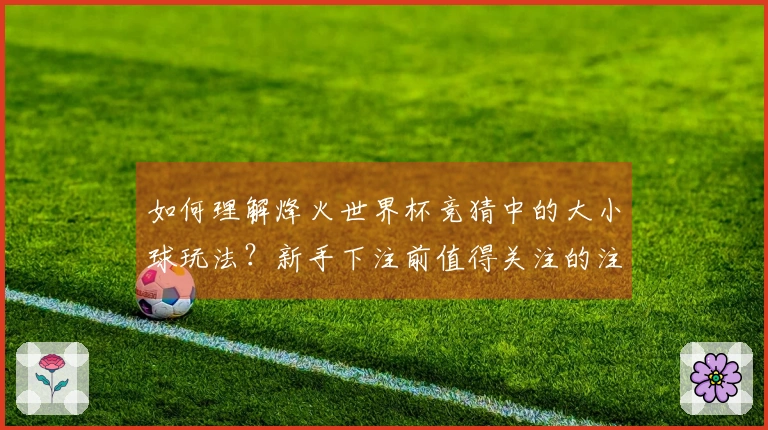 如何理解烽火世界杯竞猜中的大小球玩法？新手下注前值得关注的注意事项